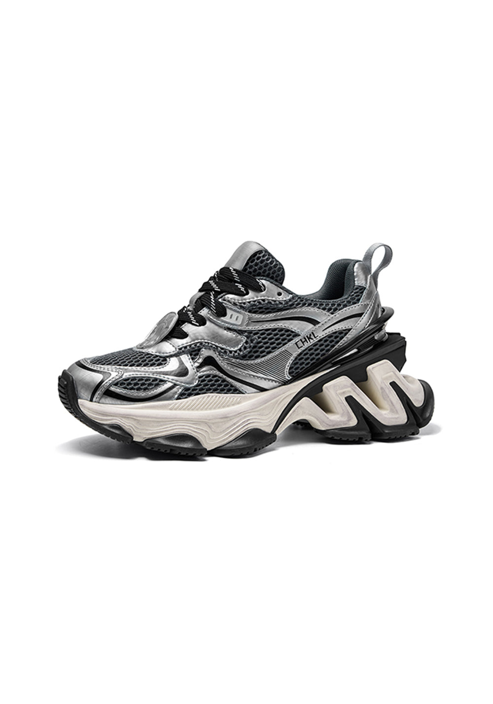 CHERYKALLY | Silver Metallic Dad Sneakers  - PSYLOS 1, CHERYKALLY | Silver Metallic Dad Sneakers , Chunky Sneakers, CHERYKALLY, PSYLOS 1